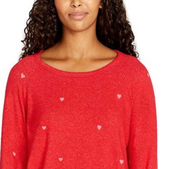 NWT Buffalo Ladies’ Cozy Long Sleeve Hearts Top M - Picture 2 of 5